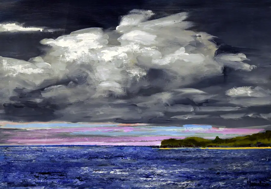 30 Ciel noir et mer bleue
